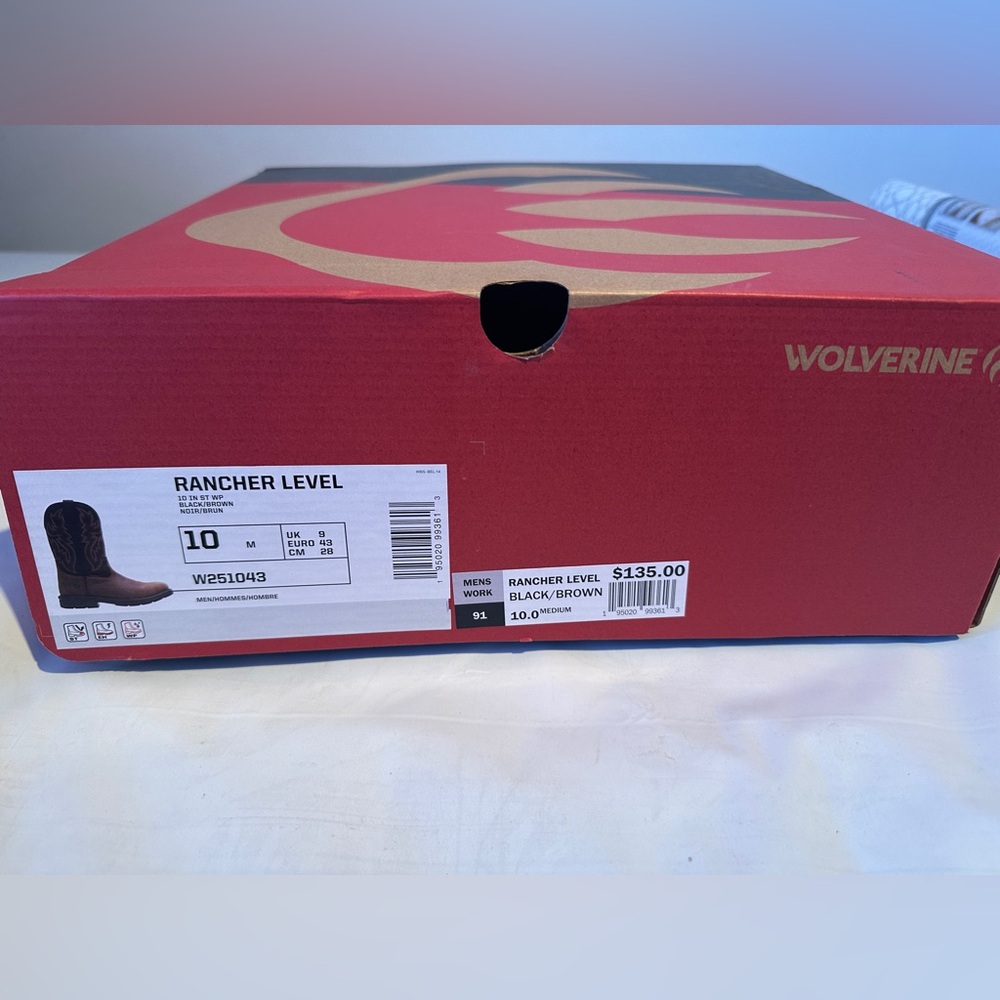 NIB Wolverine Rancher Steel Toe Boots Rtl: $135 Work in Style Cowboy 🤠 - Picture 6 of 8